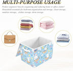 Bolaz Cute Bunny Easter Egg Pattern Storage Bins with Lids and Handles, Storage Box Basket with Cover Collapsible Organizer Containers for Home Closet, Shelves - Image 7