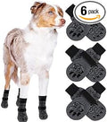 EXPAWLORER 6PCS Anti-Slip Dog Socks to Prevent Licking Paws,Dog Shoes for Hot Pavement,Best Paw Protector Traction Control on Hardwood Floor,Dog Booties for Puppy Small Medium Large Senior Dogs