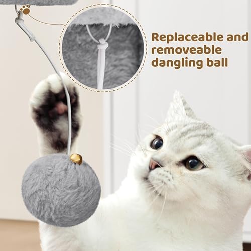 Yaheetech 23.5in Small Low-Profile Cat Tree Condo with Scratching Posts - Image 6