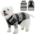 ROZKITCH Dog Sweater for Small Dogs, Cozy Cable Knit Turtleneck Winter Sweater, Warm Pet Clothes for Cat & Small Dogs West Highland White Terrier Grey M by ROZKITCH