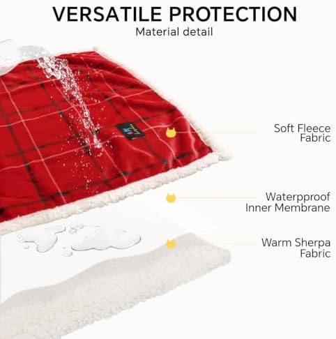 Luciphia Waterproof Blanket for Large Dog, Reversible Sherpa Couch Cover - Image 6
