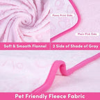 Stuffed Premium Soft Dog Couch Blanket, with Flannel Cute Paw Print, 30 * 70 inches, Cat Blanket Puppy Supplies Dog Products Stuff Essentials, Pink - Image 2