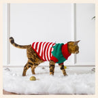 PUMYPOREITY Christmas Cat Sweater, Tree Pattern Knit Sweater for Cats Only - Image 5