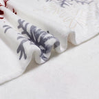 Christmas Throw Blanket Snowflake Fleece Throw Blanket Winter Holiday Lightweight Decorative Blankets Super Soft Cozy Throw Blankets for Home Sofa Couch(Red/Gold Snowflake) 50" x 60" - Image 6