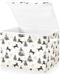 Bolaz Storage Bins with Lids and Handles,Pink Bows Cats Christmas Tree Pattern Storage Box Basket with Cover Collapsible Organizer Containers for Home Closet, Shelves by Unknown