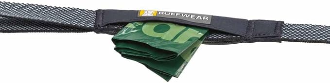 Ruffwear, Hi & Light Dog Leash, Ultralight 4.5 ft Lead with Lockable Swivel Crux Clip and Pick‑Up Bag Pocket, Minimalist Packable Webbing for Everyday Walks, Basalt Gray