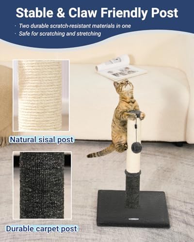 Happi N Pets Cat Scratching Post, Cat Scratchers for Indoor Cats with Toys - Image 2