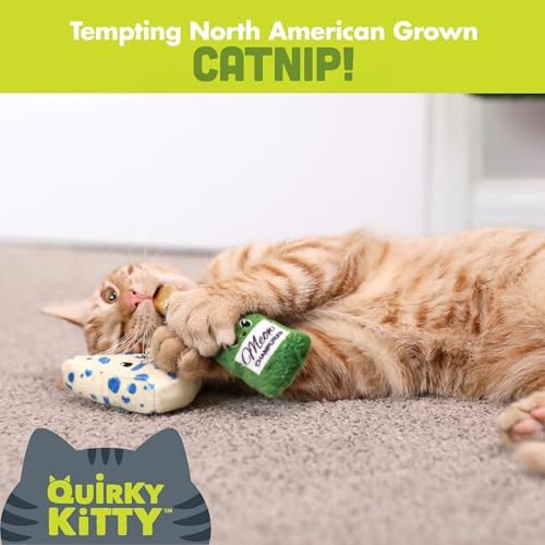 Quirky Kitty Wine & Cheese Catnip Plush Cat Toy, Pack of 2 - Image 4