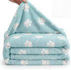 Horaldaily Blue Dog Paw Shape 3D Textured Throw Blanket 60x80 - Image 6