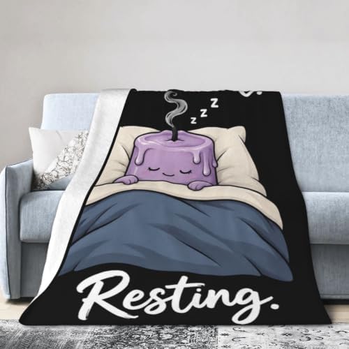 Sleepy Candle Blanket Throw Gift for Girls Women 80"X60" - Image 4