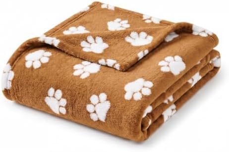 Horaldaily Caramel Dog Paw Shape 3D Textured Throw Blanket 50x60 - Image 5