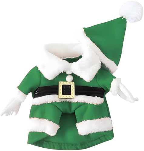 NACOCO Pet Christmas Costumes Dog Suit with Cap Santa Claus Suit Dog Hoodies Cat Xmas Costumes (Green, XXXL) - Image 2