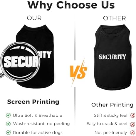 BINGPET Dog Security Shirt, Soft Cotton Puppy T-Shirt, Halloween Costumes - Image 4