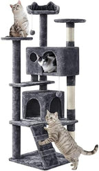 Yaheetech 62in Cat Tree with 2 Condos Sisal Scratching Post Sturdy Tower by Yaheetech