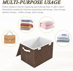 Bolaz Leopard Print Animal Pattern Storage Bins with Lids and Handles, Storage Box Basket with Cover Collapsible Organizer Containers for Home Closet, Shelves - Image 7