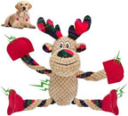 Christmas Squeaky Dog Toys, Stuffed Large Dog Toys to Keep Them Busy, Interactive Plush Chew Toys with Crinkle Paper, Tough Pet Animal Toys for Small Medium Large (Elk) by Unknown