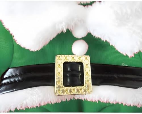 NACOCO Pet Christmas Costumes Dog Suit with Cap Santa Claus Suit Dog Hoodies Cat Xmas Costumes (Green, L) - Image 4