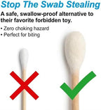 Glaciart One XXL Swabs Cat Toys with Catnip - 2 Pk | Durable for Chew, Cute Cat Toys Interactive Kitty for Boredom, Exercise, & Play | Filled w/Organic Catnip for Anxiety & as Digestive Aid - Image 3