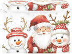 Bolaz Storage Bins with Lids and Handles,Christmas Snowman Storage Box Storage Basket with Cover Collapsible Organizer Containers for Home Closet, Shelves - Image 2