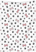 Dog Paw Blanket, Dog Paw Christmas Santa Claus Xmas Truck Blankets, Gift for Girls Dog Paw Lover, 60"x80" Soft Lightweight Plush Throw Blanket for Couch Bed Sofa Decoration by JUNYI
