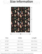 Christmas Cats Fuzzy Fleece Blanket, Soft Cozy Throw Blankets for Couch, Bed, Sofa, for Women, Men, Kids, Cat Lovers 60"x50" - Image 5