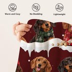 Christmas Dachshund Throw Blanket Cute Wiener Dog Gifts 40''x50'' - Image 7