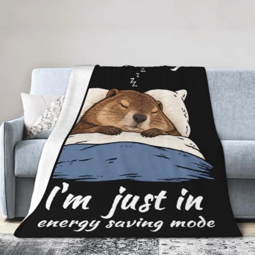 Sleepy Groundhog Blanket Throw Gift for Girls Women 60"X50" - Image 4
