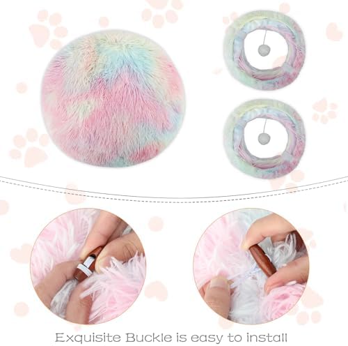 Christmas Tree Cat Tunnel Bed with Middle Mat, Cat Donut Tunnel - Image 4