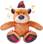 Newget Christmas Squeaky Dog Toys, Plush Dog Chew Toys with Crinkle Paper by Newget