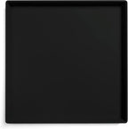 DogBuddy Dog Food Mat – Waterproof Dog Bowl Mat for Food and Water, Silicone Pet Feeding Mats for Floors, Non-Slip Placemat with High Edges for Dogs Bowls, Puppy Essentials (XS: 11" x 11", Black)