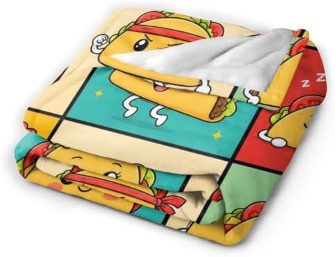 Funny Taco Mexican Blanket Food Lover Throw Stuff Gifts 50"x40" - Image 4