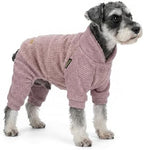 Fitwarm Collared Neck Fleece Dog Pajamas, Thermal Winter Clothes for Small Dogs Girl, Cozy Pet Outfit, Pale Violet Red, Large - Image 3