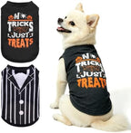 BINGPET 2PCS Dog Halloween Costume, Soft Cotton Puppy Shirt, Trick or Treat by BINGPET
