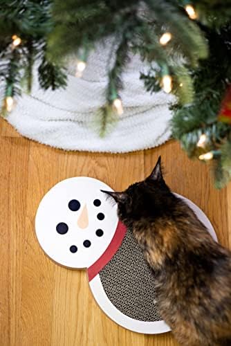 Pearhead Snowman Cat Scratching Pad, Reversible Christmas Cat Scratcher - Image 2