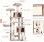Gitelsnour Cat Tree, 71'' Tower for Large Cat with Scratching Post, GCT032MU - Image 6