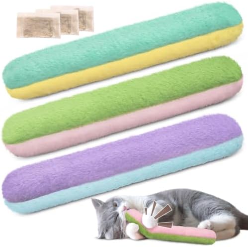 Retro Shaw Cat Toys Pillows, Refillable Catnip Kicker Toys for Indoor Cats by RetroShaw