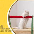 Nonta 20.47“ Christmas Cat Bed, 2‑Tier Festive Cat Perch for Indoor Cats, Soft Plush Triangle Cat Tree with Peek‑a‑Boo Holes, Stable Compact Multi‑Cat Cat Furniture for Holiday Home Decor - Image 5