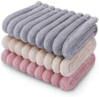 LINENLUX 1 Pack 3 Fleece Dog Blanket Soft Warm Cat Beige/Pink/Grey Small by LINENLUX