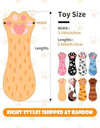 PET SHOW 4 Pack Cat Kicker Toys with Catnip Crinkle Sound Cat Toy Random Assorsted Stuffed Plush Kittens Paw Shape Natural Interactive Toys for Indoor Cats - Image 2