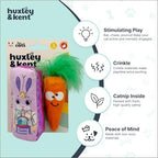 Huxley & Kent Plush Cat Toy - Interactive Catnip Toy for Cats & Kittens - Soft with Crinkle & Catnip - Fun Indoor Play - Hoppy Easter 2pk - Image 4