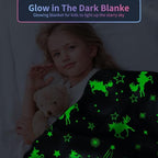 COMFAR Unicorn Glow in The Dark Blankets for Girls, Kids Blankets for Baby/Toddler, Unicorns Gifts for Girls Age 1-12, Soft Fleece Blanket 40"x 50" - Image 2