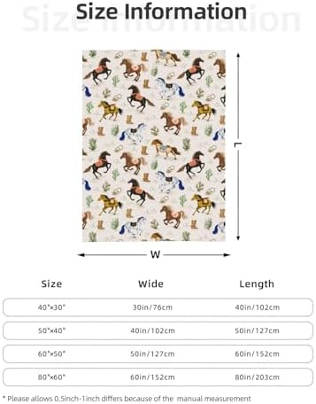 Horses Flannel Fleece Throw Blanket, Cozy Soft Warm Blankets for Couch Bed Travel, for Women Men Kids 80"x60" - Image 4