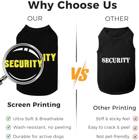 BINGPET Dog Security Shirt, Soft Cotton Puppy T-Shirt, Halloween Costumes - Image 4