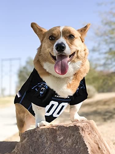 Pets First NFL Carolina Panthers Dog Jersey, Size X-Large, Football Shirt Costume for Pet, Dog Sports T-Shirt, NFL Team Clothing for Cats, Licensed Pet Apparel Available in 7 Sizes and 32 Teams