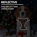 PUPTECK Christmas Dog Harness Collar and Leash Set with Gift Box, No Pull Soft Light Pet Harness, Reflective Adjustable Puppy Vest, for Small Sized Dogs Cats Walks, Red&Green XS - Image 5