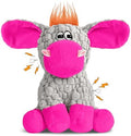 Stuffed Dog Squeak Toys, Tough Crinkle Stuffed Animal Squeaky Interactive Toys, Dog Chew Toys for Puppy, Small, Middle, Plush Chew Toys Pink Donkey by Wonflywithyou