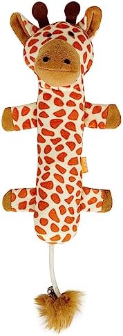 TTcat Large 11.42 Inch Giraffe Silvervine Cat Kick Toy, Crinkle Plush Cat Chew Pillow Toy with Bell Tail, Interactive Kitten Teething Stuffed Toy for Biting, Wrestling & Playing. by TTCAT