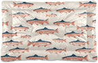 Sea Vintge Salmon Fish Dog Bed Mat 18"x24" by Mazeann