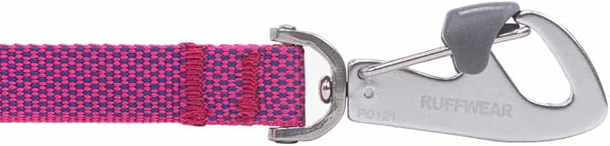 Ruffwear, Hi & Light Dog Leash, Ultralight 4.5 ft Lead with Lockable Swivel Crux Clip and Pick‑Up Bag Pocket, Minimalist Packable Webbing for Everyday Walks, Alpenglow Pink