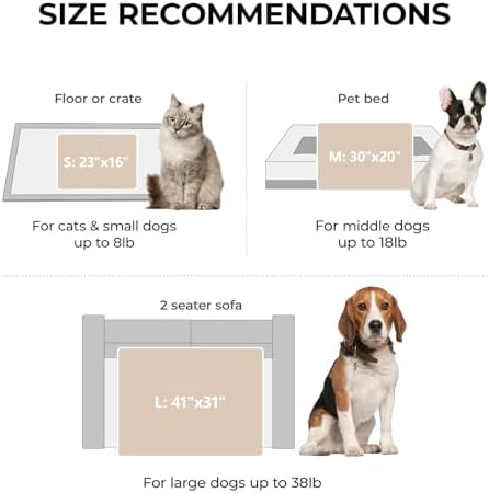 LINENLUX 1 Pack 3 Fleece Dog Blanket Soft Warm Washable for Cat Beige Small - Image 6